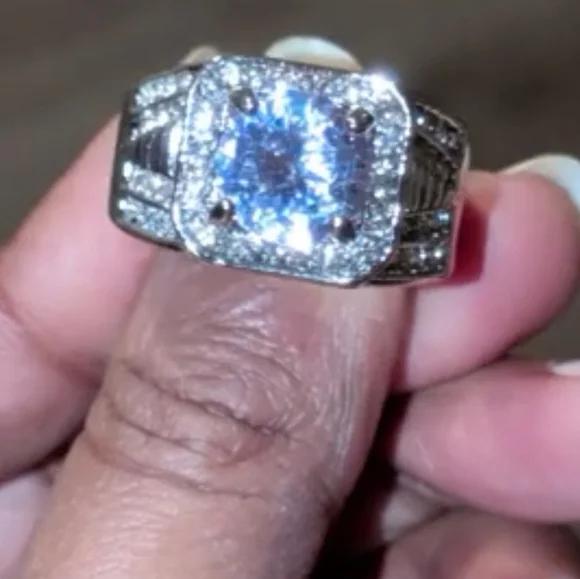 Classic Men's Dazzling 3CT Round Cut Lab Created DiamondEngagement Ring